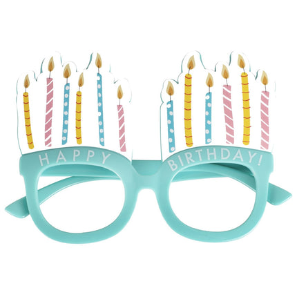 Kolorowe świeczki Happy Birthday Glasses