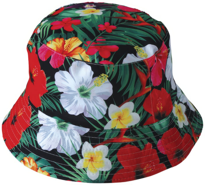 Hawaii Bucket Hat Flowers