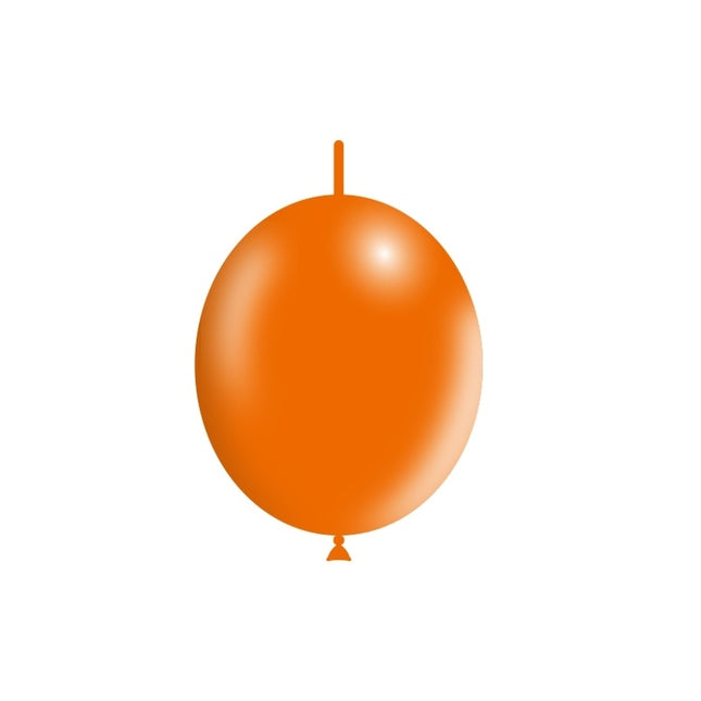 Pomarańczowe balony z guzikami 30cm 50szt