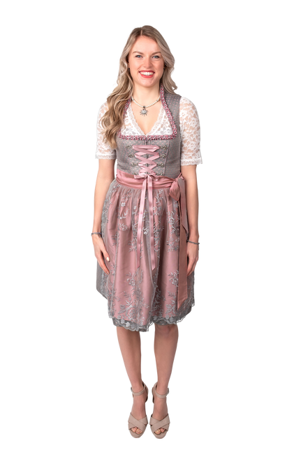 Szara sukienka Dirndl Oktoberfest Pink Ladies