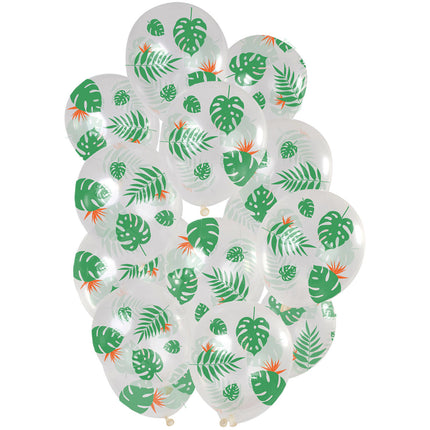 Balony Tropikalne Liście 30cm 15szt