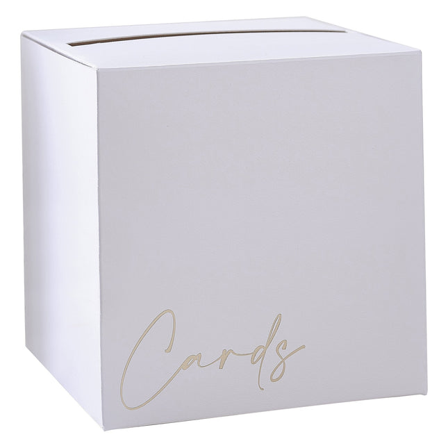 Pudełko na koperty ślubne białe kartki 25cm