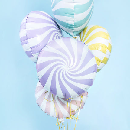 Balon helowy Lilac Swirl 45 cm pusty