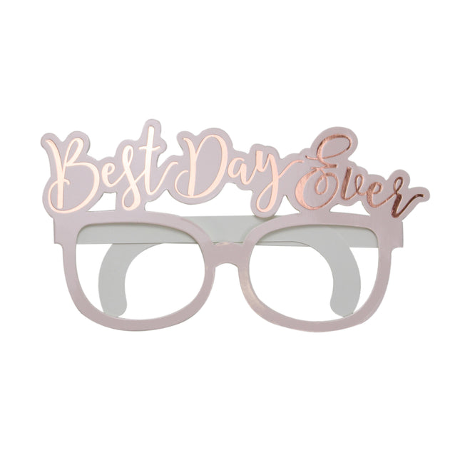 Okulary Rose Gold Best Day Ever 8szt