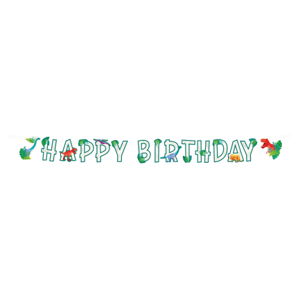 Happy Birthday Letter Garland Dino 2,5 m