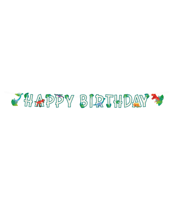 Happy Birthday Letter Garland Dino 2,5 m