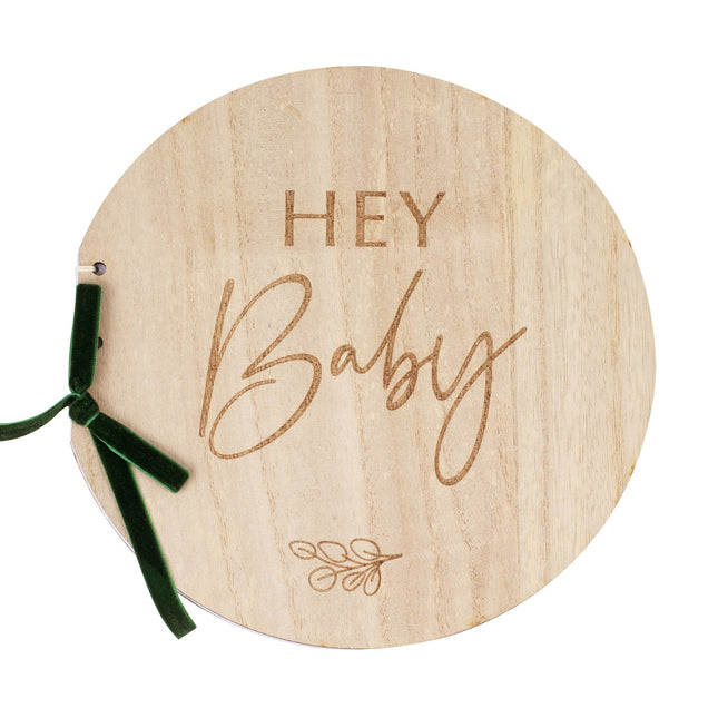 Księga gości Hey Baby Wood 22cm