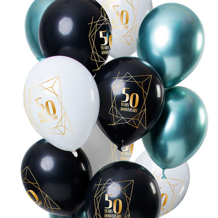 Balony na 50-lecie 30cm 12szt