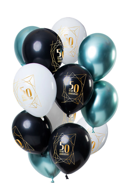 Balony na 50-lecie 30cm 12szt