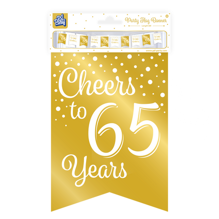 Banner 65 Years Gold White 6m