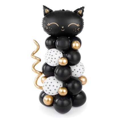 Balloon Pillar Cat Black 1.4m