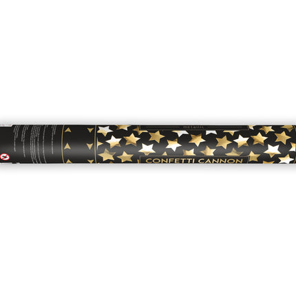 Konfetti Cannon Stars Gold 40cm