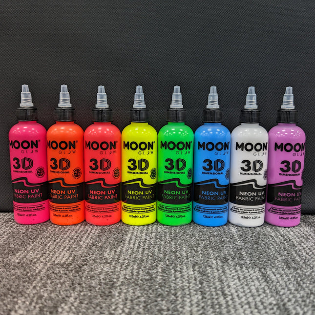 Moon Glow Neon UV Fabric Paint 125ml Intensywny żółty 125ml