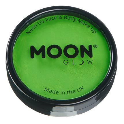 Moon Glow Neon UV Pro Farba do twarzy intensywnie zielona 36g