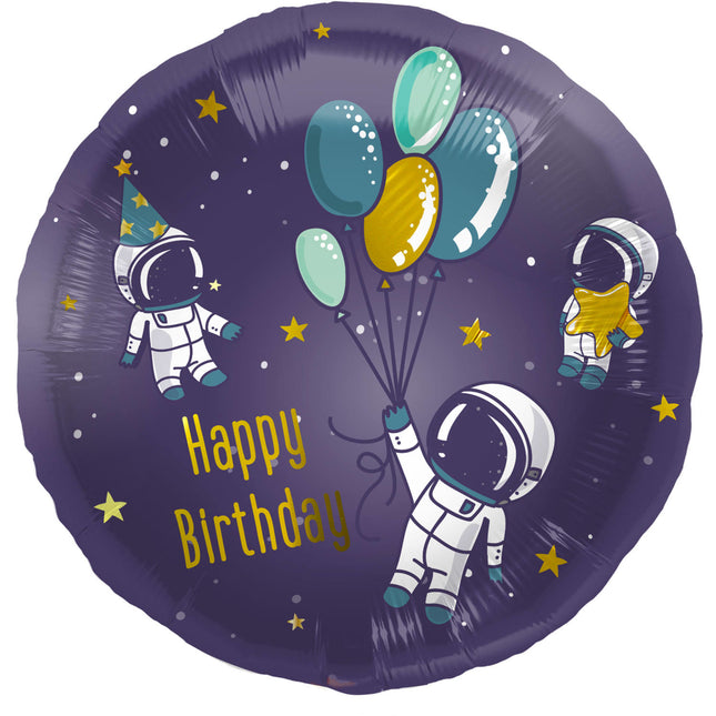 Balon helowy Happy Birthday Space Empty 45cm