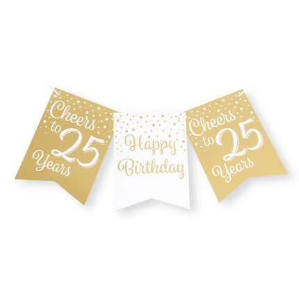 Banner 25 Years Gold White 6m