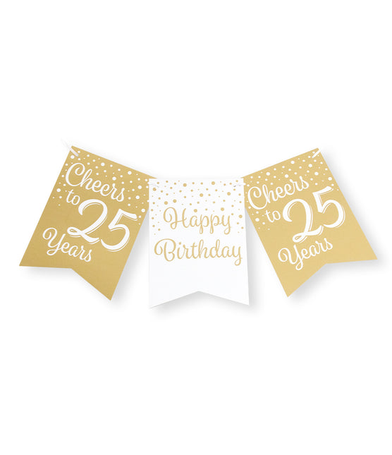 Banner 25 Years Gold White 6m