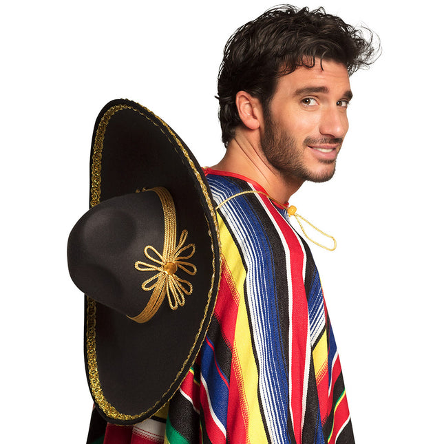 Czarne Sombrero Carlos 55 cm