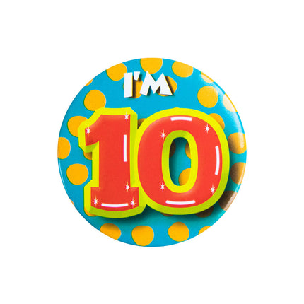 Jestem 10 Button 10 Years 5,5 cm