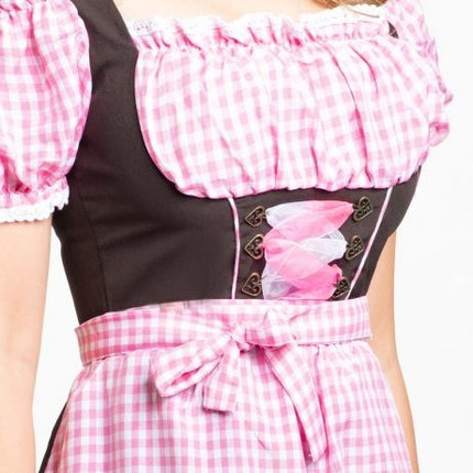 Dirndl Dress Oktoberfest Różowy Brązowy