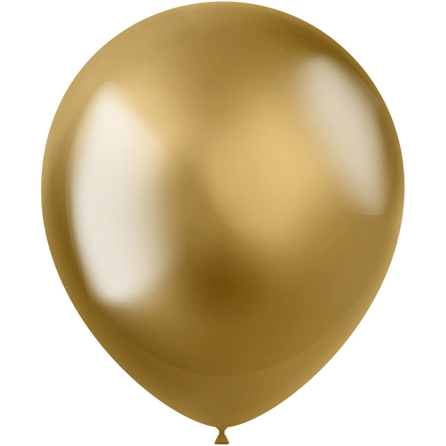 Balony złote chrom 33cm 50szt