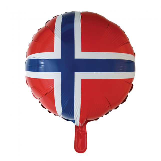 Balon helowy Flaga Norwegii 45 cm pusty