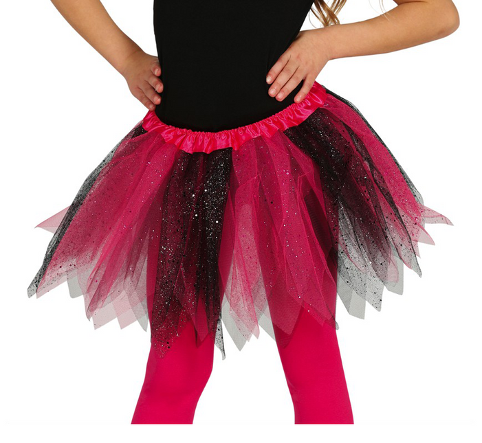 Tutu Glitter Black Pink Child 31cm