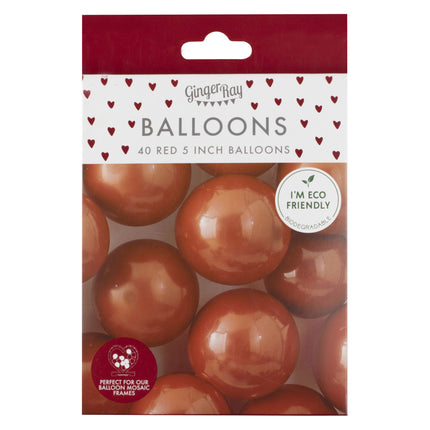 Balony czerwone 12,7 cm 5 szt.