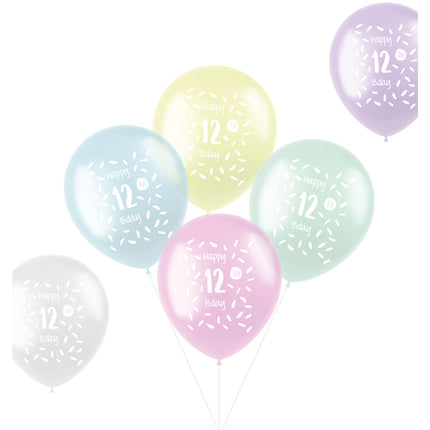 Balony Happy 12Th Bday 33cm 6szt