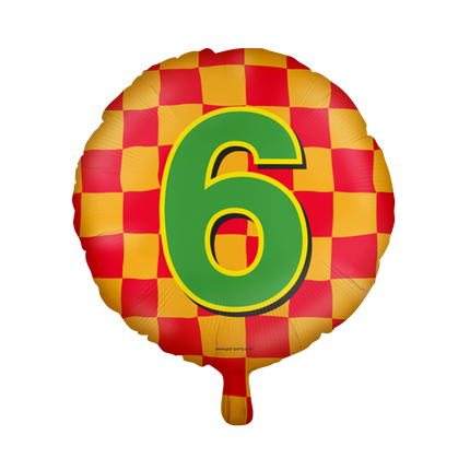 Balon helowy 6 lat kolorowy pusty 46 cm