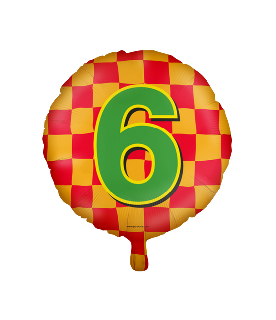 Balon helowy 6 lat kolorowy pusty 46 cm