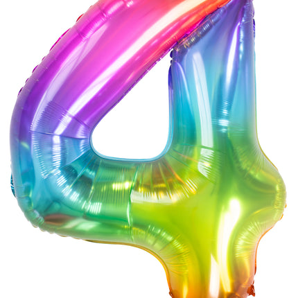 Balon foliowy Figurka 4 Rainbow XL 81cm pusty