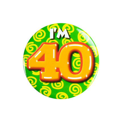 Jestem 40 Button 40 Years 5,5 cm