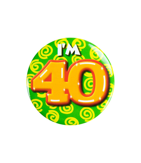 Jestem 40 Button 40 Years 5,5 cm