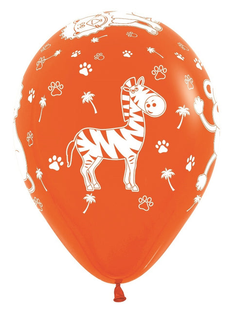 Balony Jungle Animals Fashion Mix 30cm 25szt