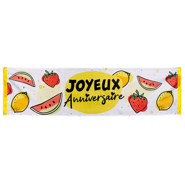 Baner Fruit Joyeux Anniversaire 1,8 m