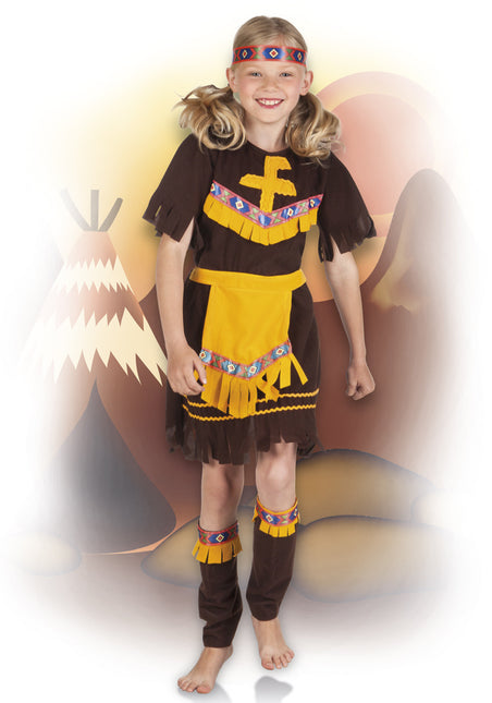 Sukienka indiańska dziecięca żółta