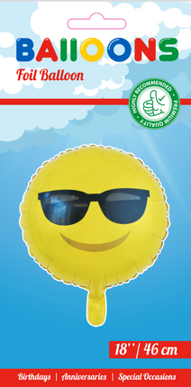 Okulary przeciwsłoneczne Helium Balloon Emoji 45 cm puste