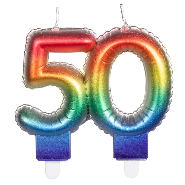 Świeczka Rainbow 50 Years 8cm