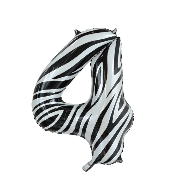 Balon foliowy Figurka 4 Zebra XL 86cm pusty