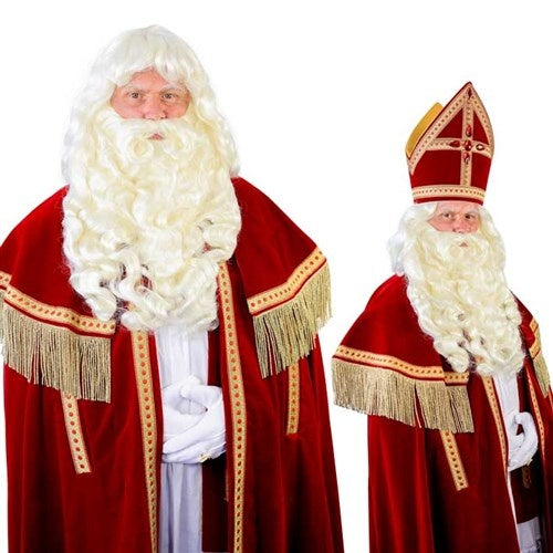 Broda Sinterklaasa z drucianymi wąsami Myra Kanekalon