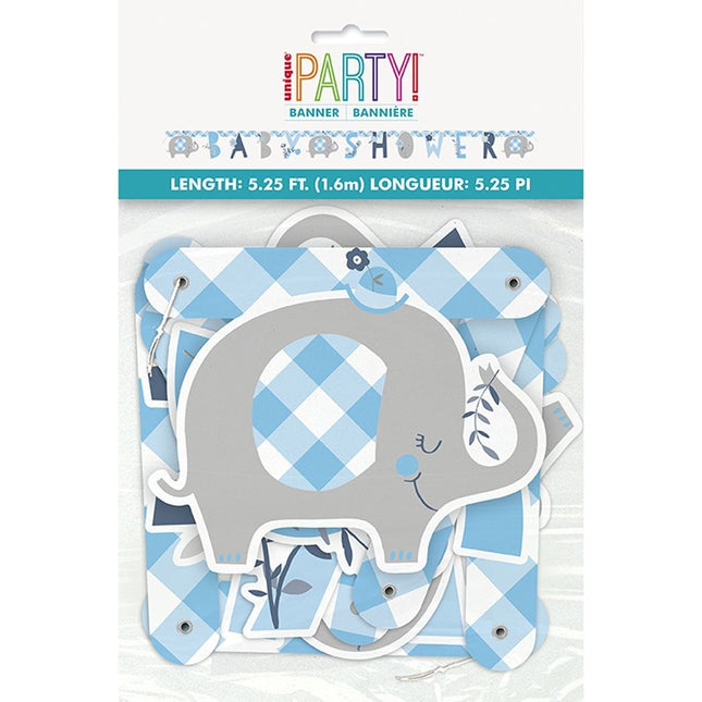 Girlanda z literkami na narodziny Baby Shower Blue 1,65 m