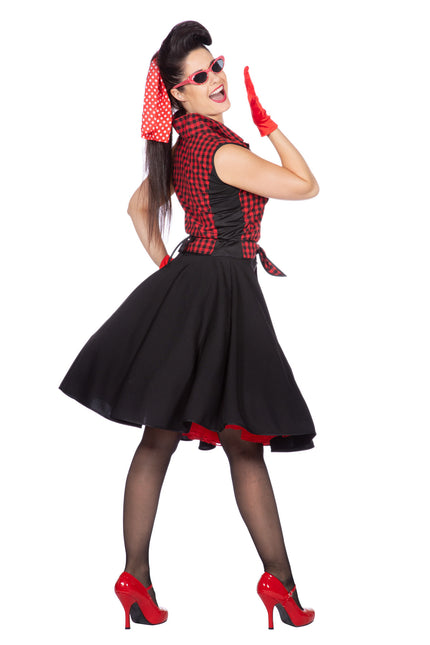 Rock N Roll 50S Dress Black Red Ladies