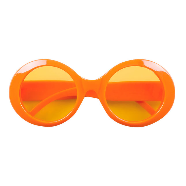 Neonowo-pomarańczowe okulary imprezowe