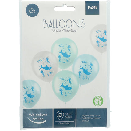 Balony Pod Morzem 33cm 6szt