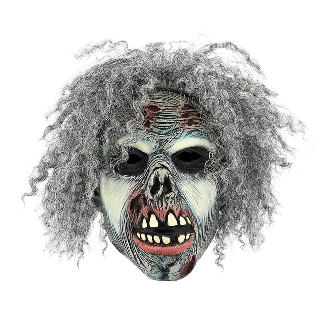 Maska na Halloween szary zombie