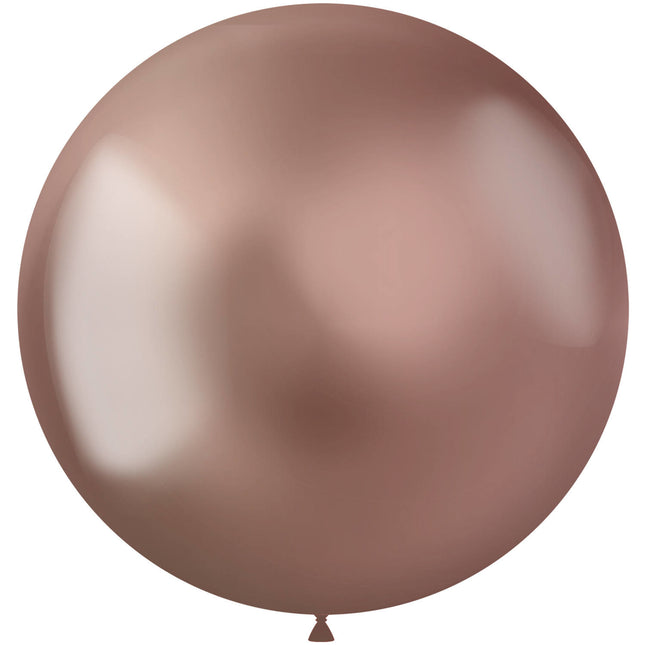 Balony różowe złote chrom 48 cm 1.