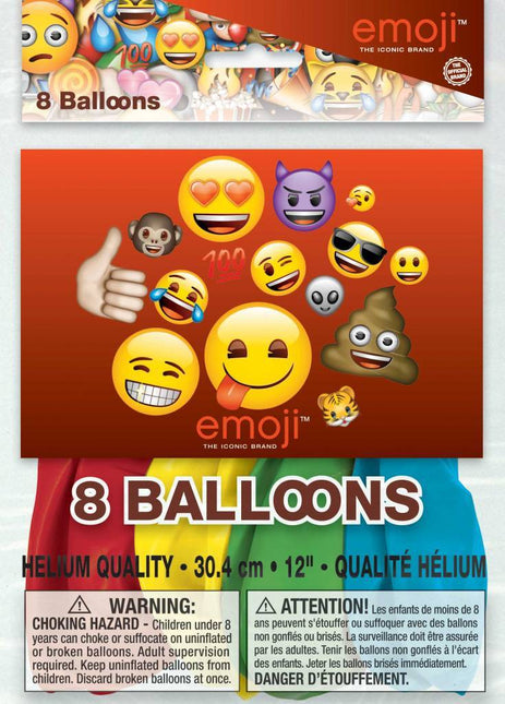 Balony Emoji 30cm 8szt