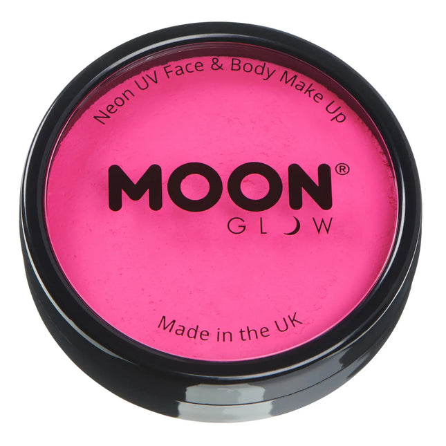 Moon Glow Neon UV Pro Farba do twarzy intensywny róż 36g