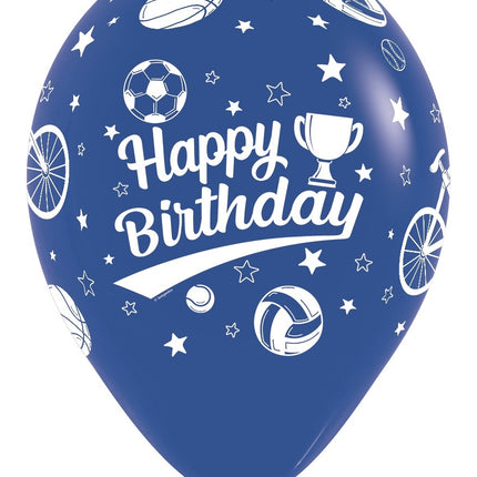 Balony Happy Birthday Sport 30cm 25szt